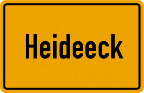 Ortsschild Heideeck