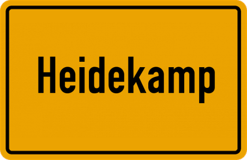 Ortsschild Heidekamp