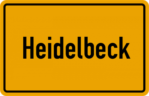 Ortsschild Heidelbeck