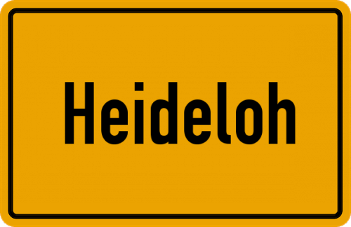 Ortsschild Heideloh, Sachsen-Anhalt