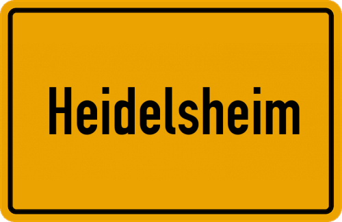 Ortsschild Heidelsheim