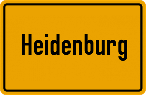 Ortsschild Heidenburg
