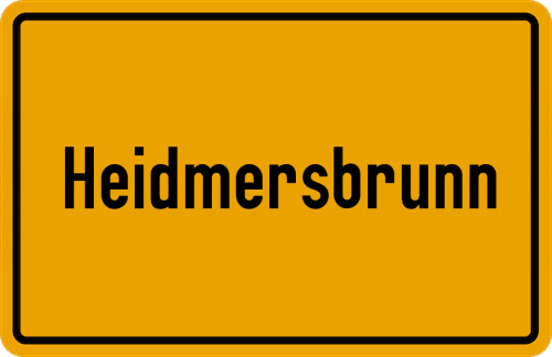 Ortsschild Heidmersbrunn