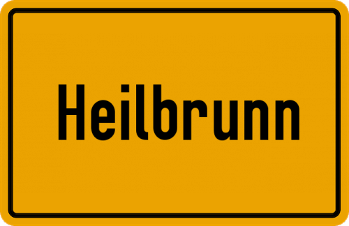 Ortsschild Heilbrunn