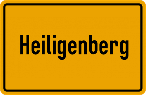 Ortsschild Heiligenberg, Kreis Eggenfelden