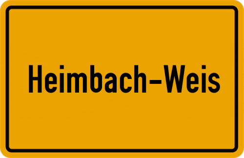 Ortsschild Heimbach-Weis