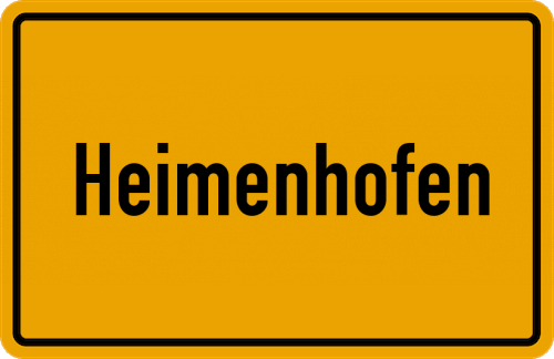 Ortsschild Heimenhofen