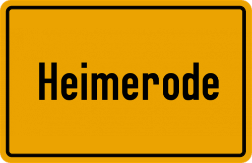 Ortsschild Heimerode
