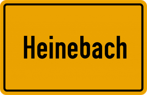 Ortsschild Heinebach