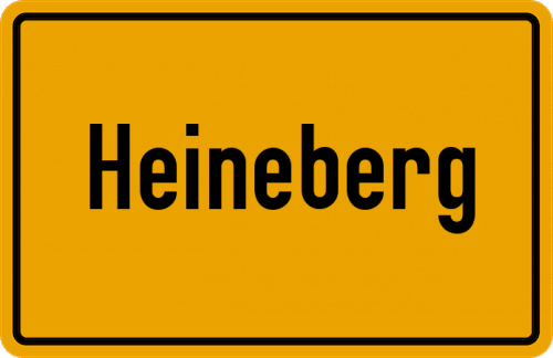 Ortsschild Heineberg