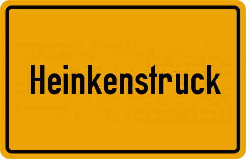 Ortsschild Heinkenstruck, Gemeinde Offenbüttel