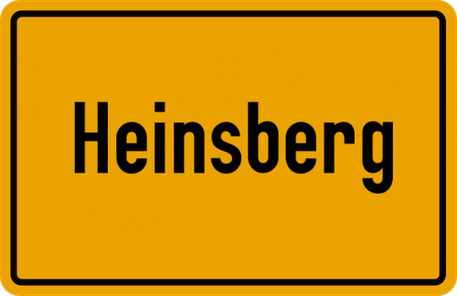 Ortsschild Heinsberg, Westfalen