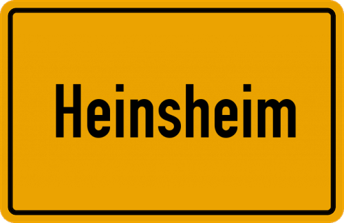 Ortsschild Heinsheim, Baden