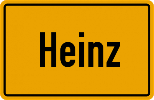 Ortsschild Heinz