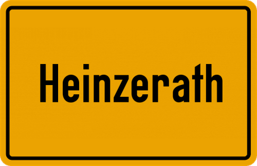 Ortsschild Heinzerath