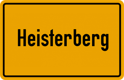 Ortsschild Heisterberg, Dillkreis