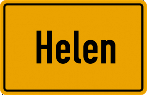 Ortsschild Helen, Kreis Kempten, Allgäu