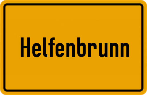Ortsschild Helfenbrunn
