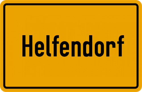 Ortsschild Helfendorf
