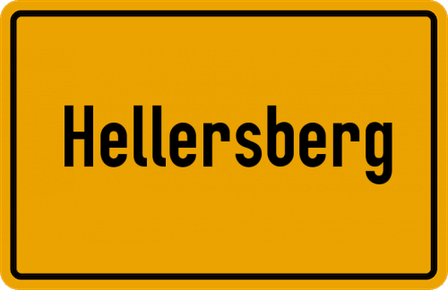 Ortsschild Hellersberg, Schwaben