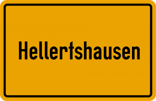 Ortsschild Hellertshausen