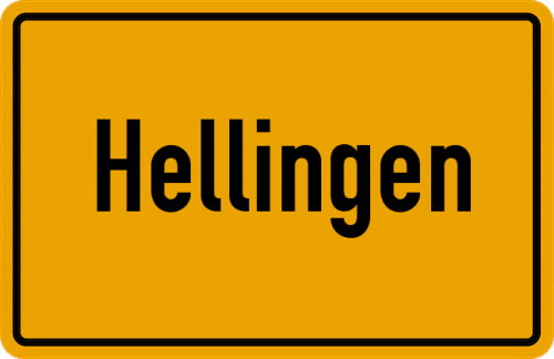 Ortsschild Hellingen, Unterfranken