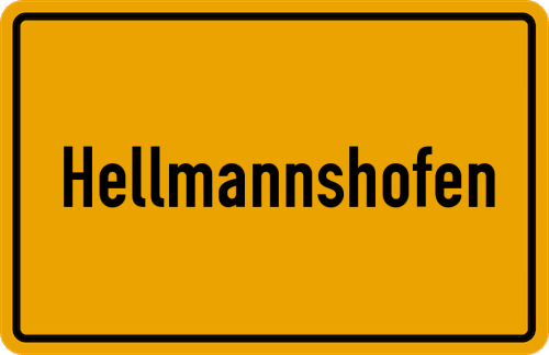 Ortsschild Hellmannshofen