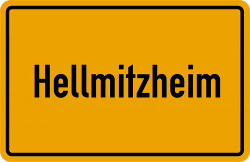 Ortsschild Hellmitzheim