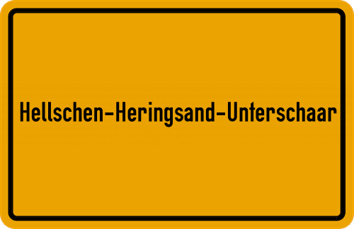 Ortsschild Hellschen-Heringsand-Unterschaar