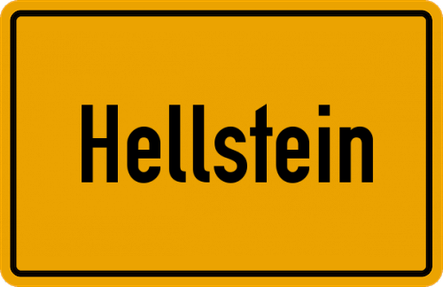 Ortsschild Hellstein