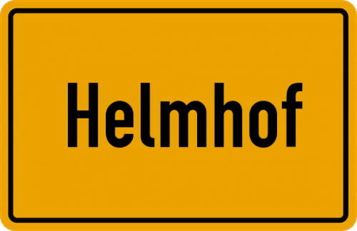 Ortsschild Helmhof
