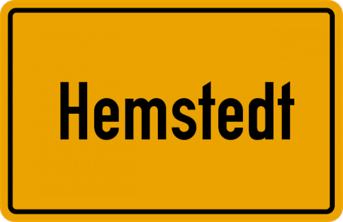 Ortsschild Hemstedt
