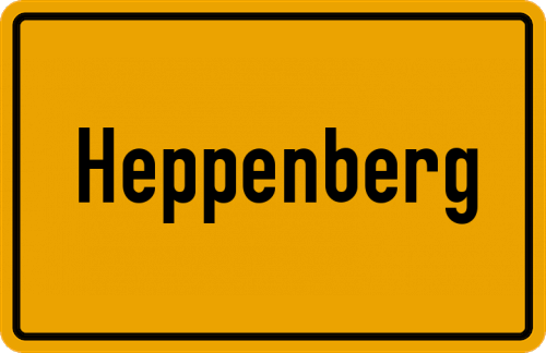 Ortsschild Heppenberg