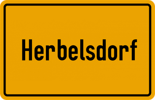 Ortsschild Herbelsdorf