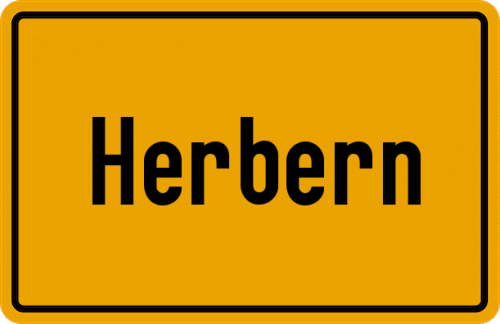 Ortsschild Herbern, Gemeinde Ascheberg, Kreis Coesfeld