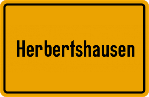 Ortsschild Herbertshausen