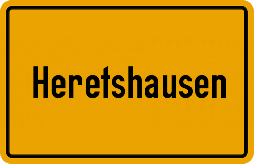 Ortsschild Heretshausen