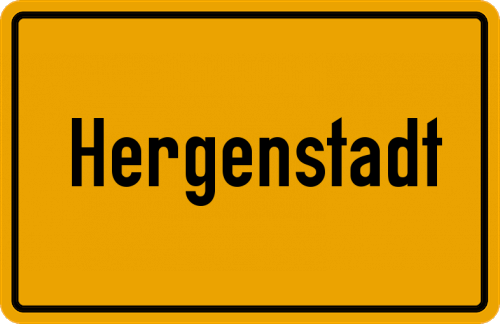 Ortsschild Hergenstadt