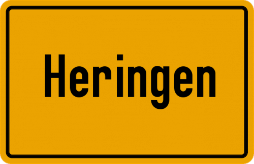 Ortsschild Heringen, Kreis Limburg an der Lahn