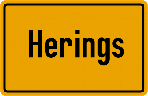 Ortsschild Herings, Schwaben