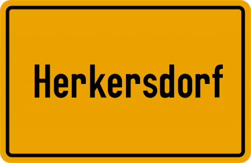 Ortsschild Herkersdorf