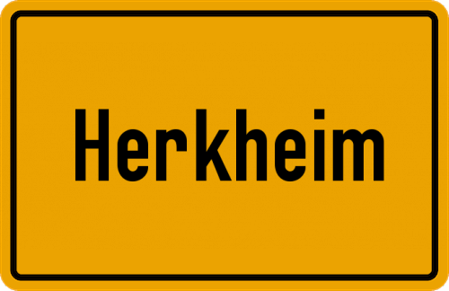 Ortsschild Herkheim