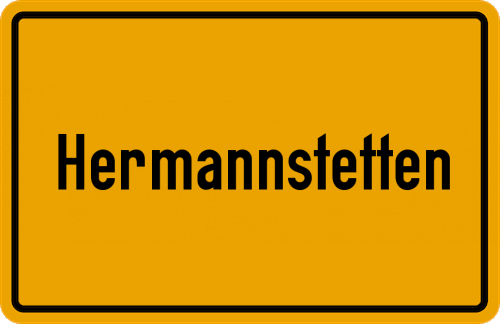 Ortsschild Hermannstetten