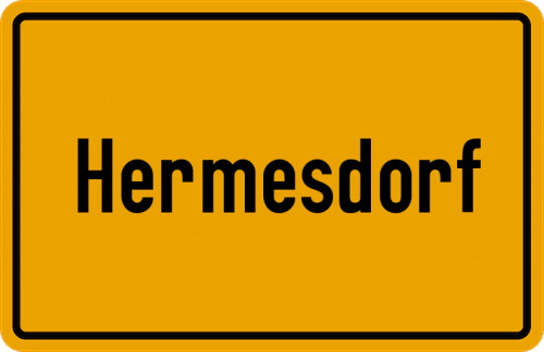 Ortsschild Hermesdorf, Oberberg Kreis