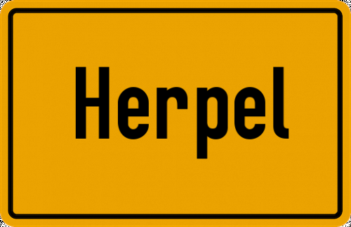 Ortsschild Herpel
