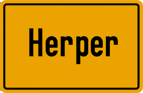 Ortsschild Herper