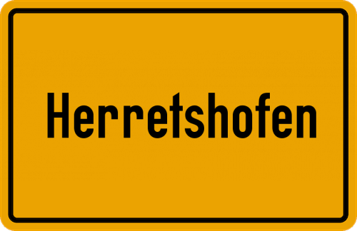Ortsschild Herretshofen
