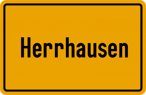 Ortsschild Herrhausen
