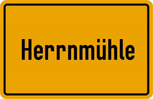 Ortsschild Herrnmühle