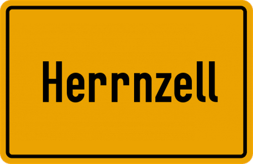 Ortsschild Herrnzell